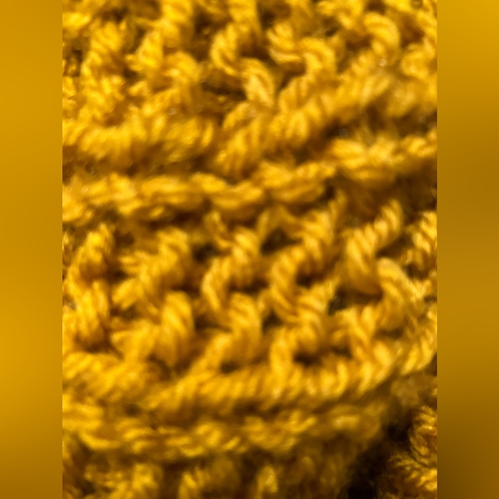 NWOT Golden yellow hand knitted infinity scarf/cowl - Picture 5 of 7
